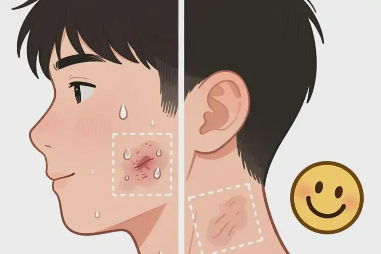 男生脖子長濕疹可以治好嗎(圖1)