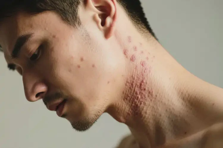 男性脖子偶爾長濕疹可以治好嗎(圖1)