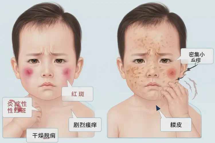 小兒面部經(jīng)常長濕疹不管它會(huì)自己自愈嗎(圖4)