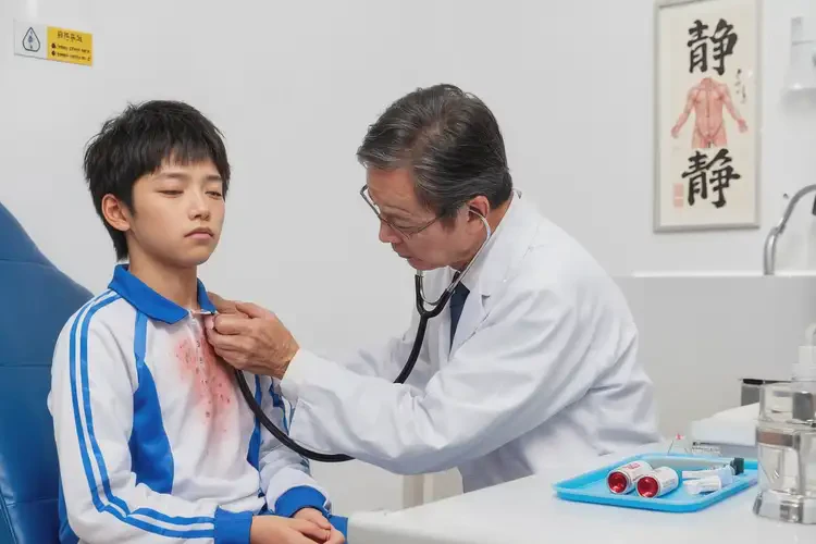 中學(xué)生脖子上偶爾長濕疹可不可以徹底自愈(圖1)