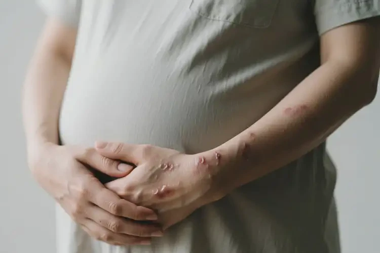 產(chǎn)婦手臂上出濕疹可以治好嗎(圖1)