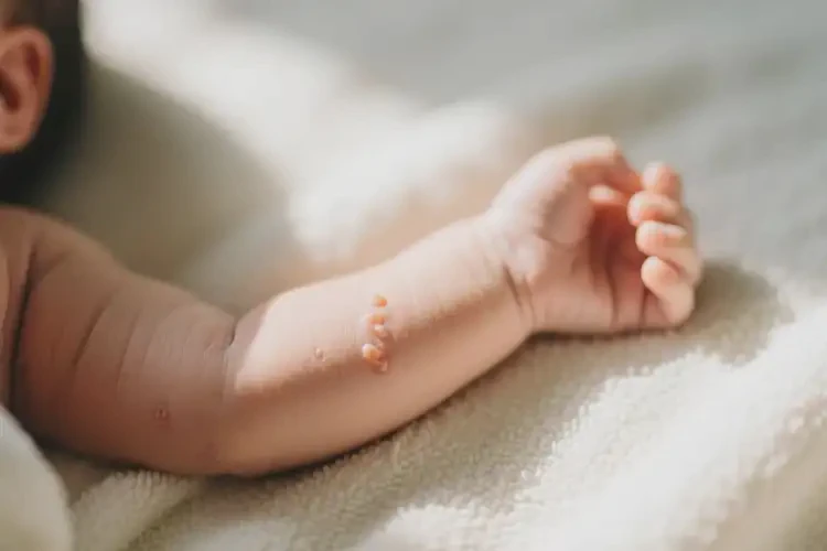 新生儿手臂上偶尔长湿疹可以治好吗(图2)