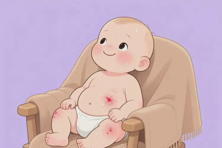 嬰兒肚子上容易長濕疹能治好嗎(圖1)