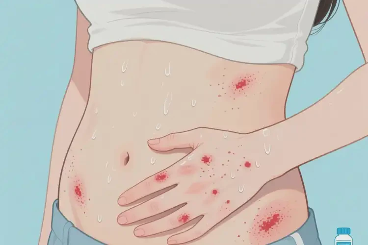 女性肚子上出濕疹可以治好嗎(圖2)