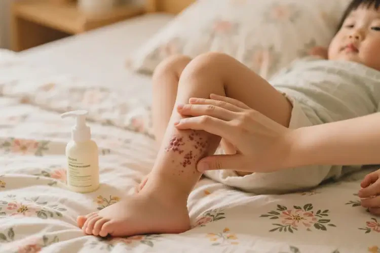 小孩大腿起湿疹可以治好吗(图2)