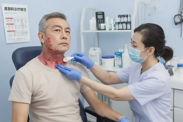 男人脖子上容易起濕疹可以治好嗎(圖3)