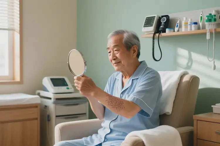 老年人手臂容易长湿疹可以彻底自愈吗(图1)