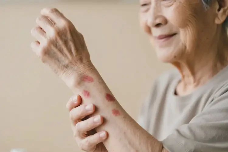 老年人手臂上容易起濕疹可以治好嗎(圖4)