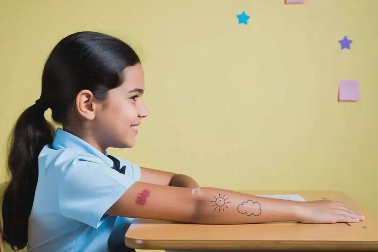 小學(xué)生手臂上偶爾長濕疹可以治好嗎(圖2)