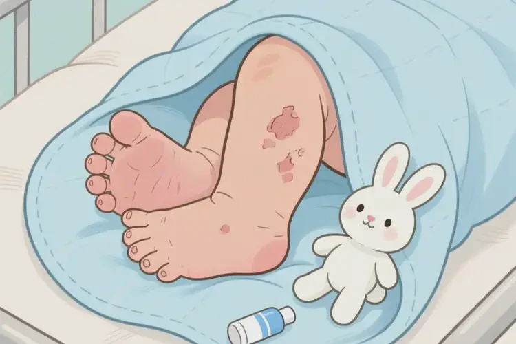 新生儿脚上有湿疹可以治好吗(图3)