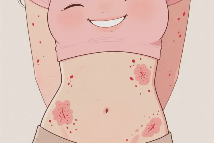 女人肚子上偶尔起湿疹可以治好吗(图1)