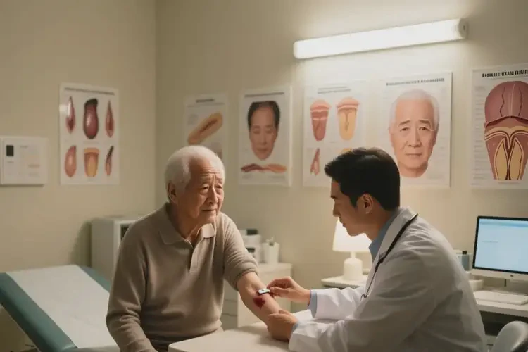 老年人身上偶尔长湿疹可以治好吗(图1)