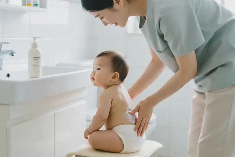 宝宝屁股上起湿疹能治好吗(图1)