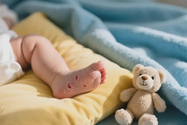 婴儿脚上容易长湿疹能治好吗(图2)