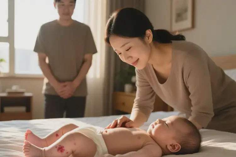 婴儿小腿上容易起湿疹不管它会自己痊愈吗(图1)