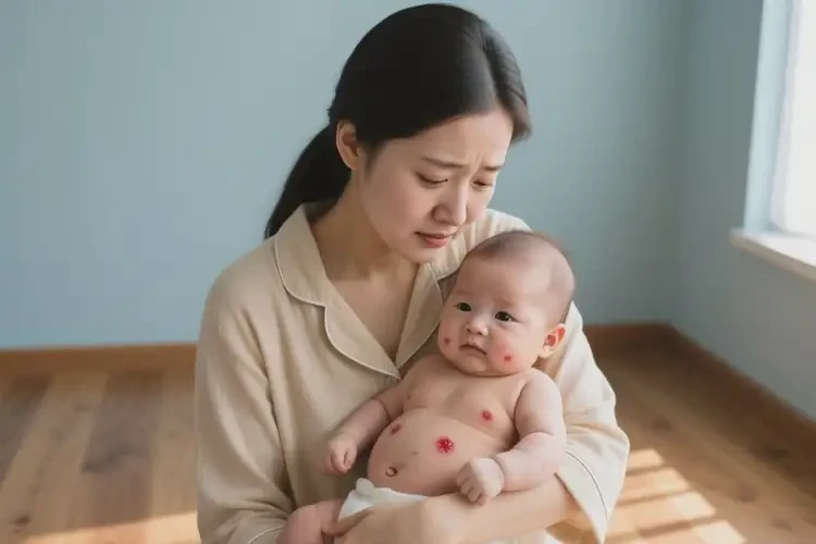 婴儿肚子上偶尔起湿疹能治好吗(图2)