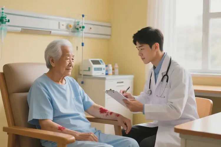 高龄老人手臂容易起湿疹可以治好吗(图1)