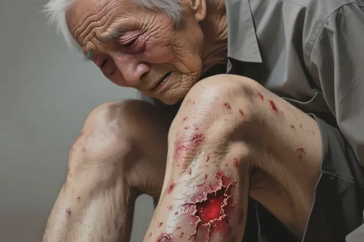 高龄老人大腿上长湿疹可以彻底自愈吗(图1)