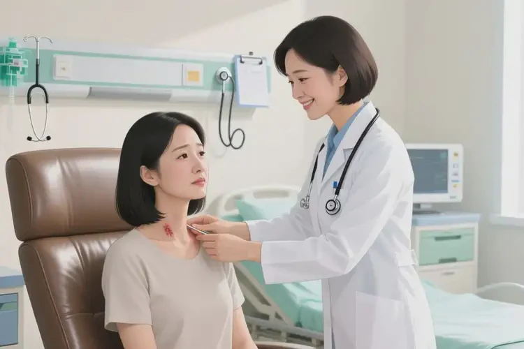 女人脖子上起湿疹可以治好吗(图1)