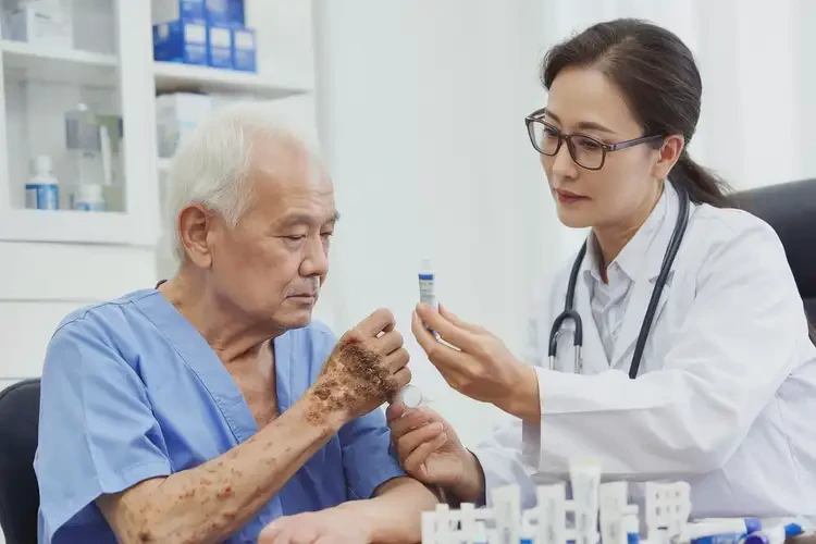 老年人手上偶尔起湿疹可以彻底自愈吗(图1)