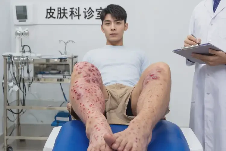 青年人大腿有湿疹可以治好吗(图3)