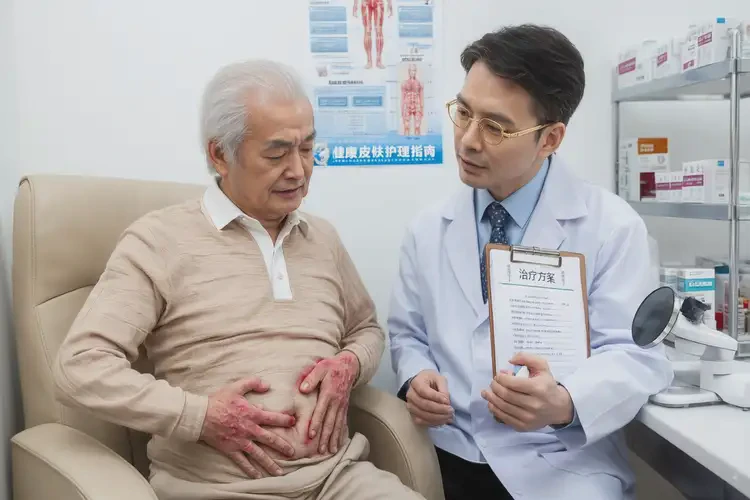 高龄老人肚子上容易起湿疹可以治好吗(图2)