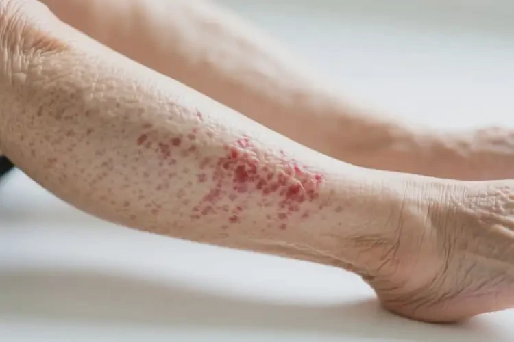 老年人小腿上出现湿疹可以治好吗(图1)