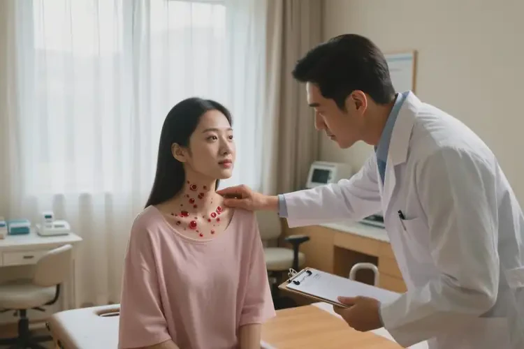 女人脖子上起湿疹可以治好吗(图2)