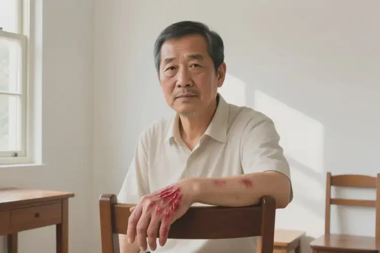 男人手上偶尔起湿疹可以治好吗(图1)