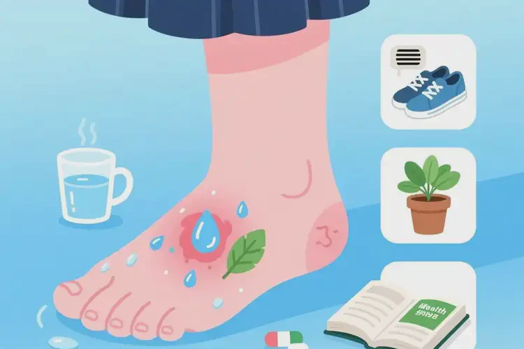 大学生脚上容易长湿疹可以治好吗(图1)