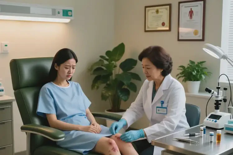 女人大腿上长湿疹可以治好吗(图1)