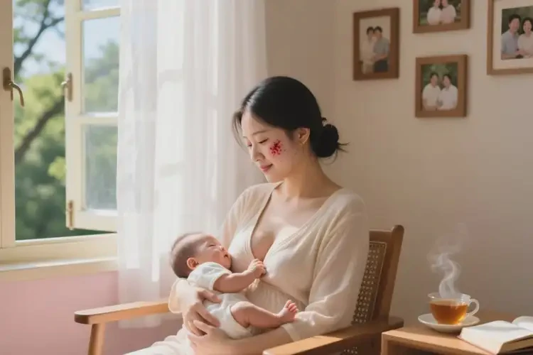 哺乳期妈妈脸上有湿疹不管它会自己自愈吗(图1)