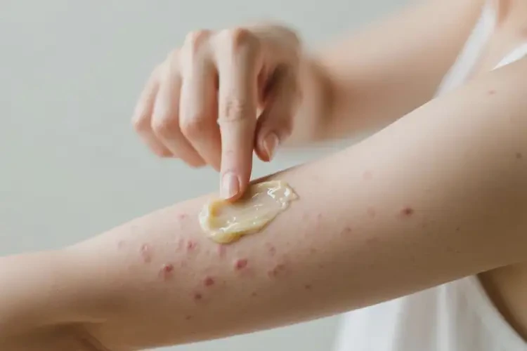 女人手臂上容易长湿疹可以治好吗(图1)