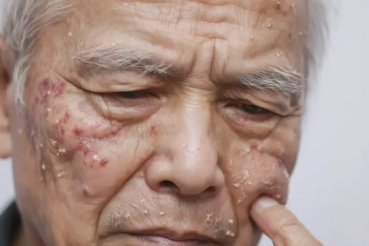 老人面部容易起湿疹不管它会自己自愈吗(图4)