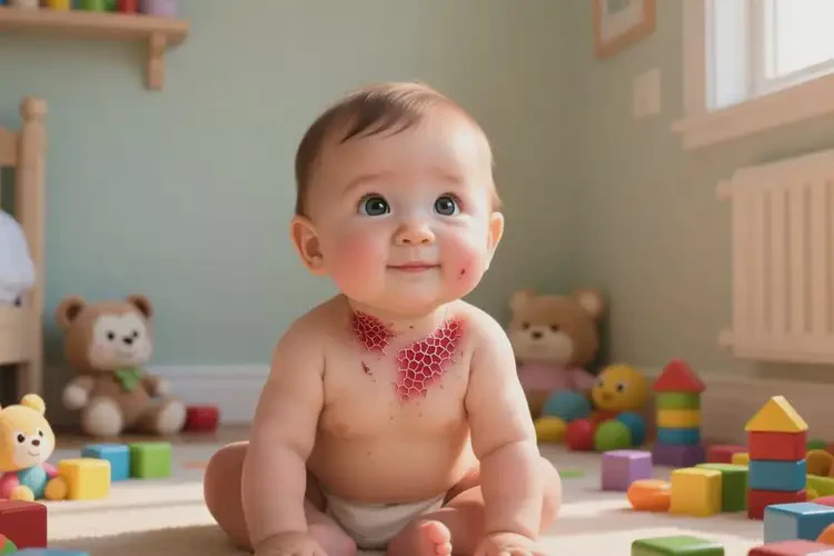 幼儿脖子长湿疹可不可以彻底自愈(图4)