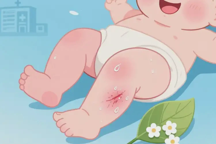 婴儿大腿上出现湿疹能治好吗(图1)