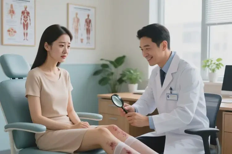 女人小腿有湿疹可以治好吗(图1)