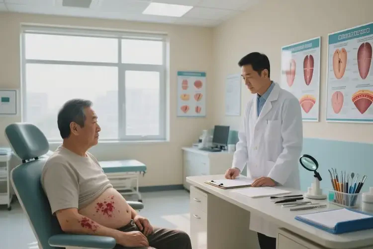 男性肚子有湿疹可以治好吗(图1)