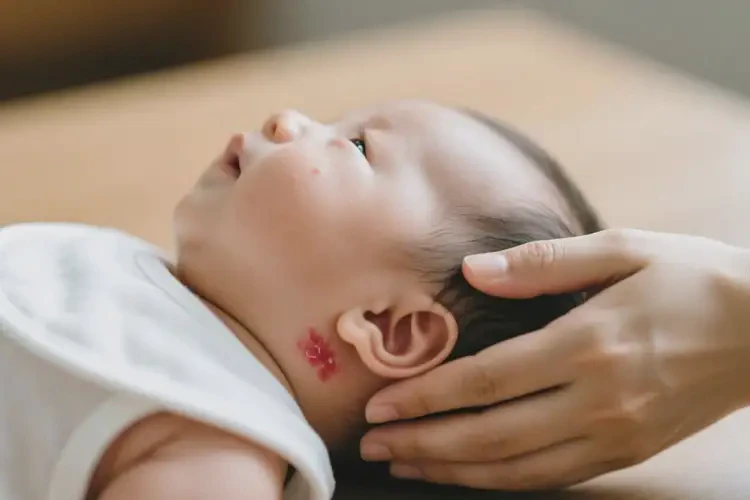 小儿脖子上偶尔起湿疹可以治好吗(图1)