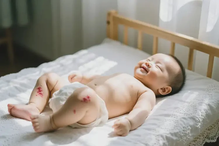 宝宝小腿上容易起湿疹能治好吗(图1)