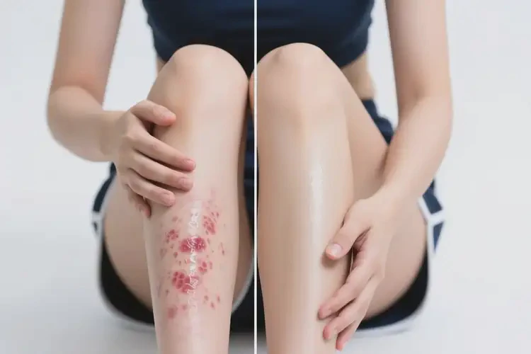 青年人小腿容易起湿疹可以治好吗(图1)