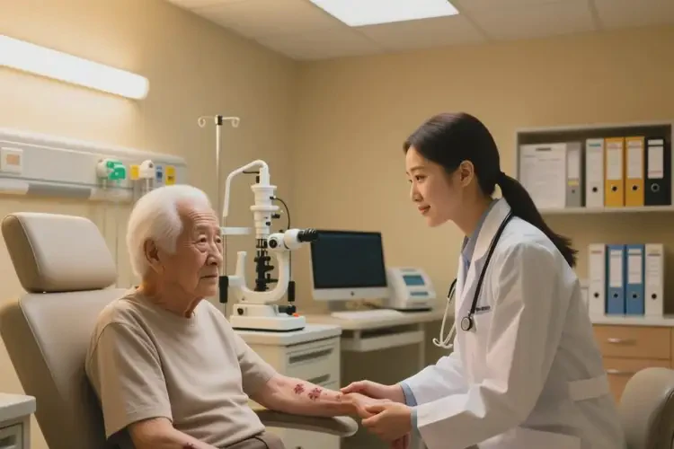 老年人手臂上偶尔起湿疹可以治好吗(图2)