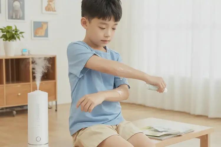 小孩手臂起湿疹不管它会自己好吗(图1)