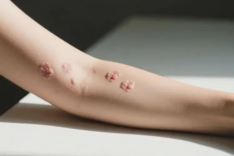 女性手臂上偶尔长湿疹可以治好吗(图1)