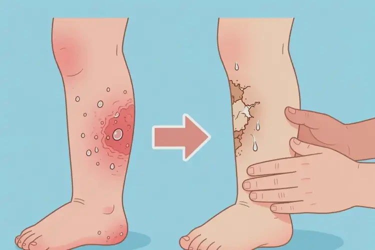 小儿小腿上长湿疹可以治好吗(图1)