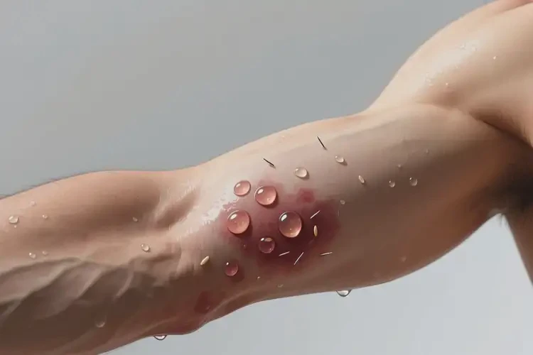 青年人手臂上容易长湿疹可以治好吗(图1)