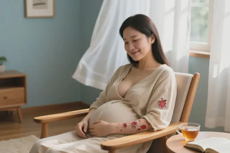 哺乳期妈妈手臂上长湿疹可以治好吗(图1)
