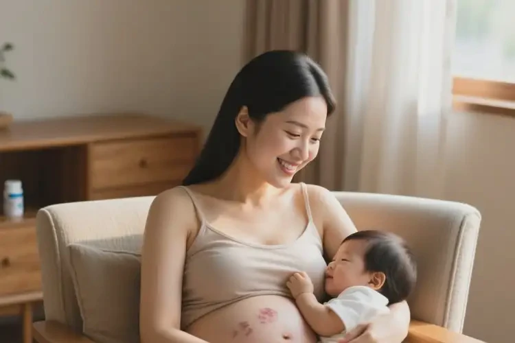 哺乳期妈妈肚子上出现湿疹可以治好吗(图2)