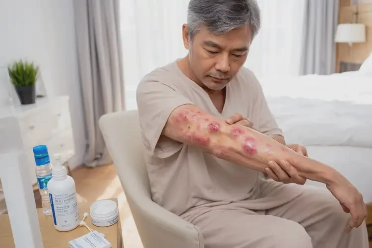 男人身上偶尔长湿疹可以治好吗(图2)