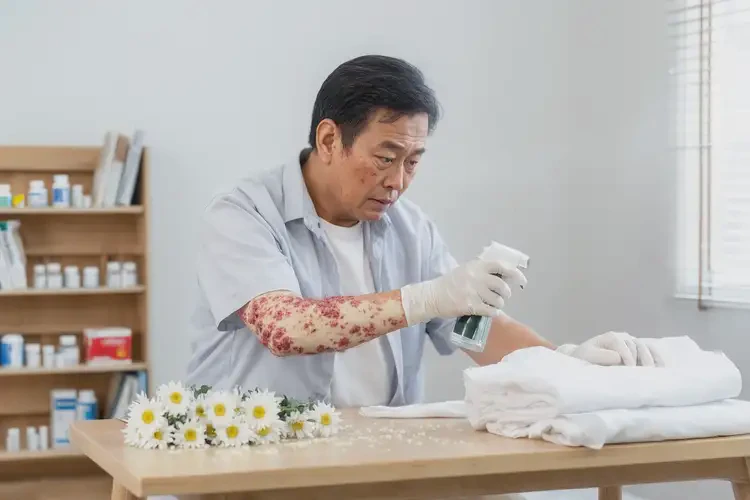 男人身上偶尔长湿疹可以治好吗(图1)